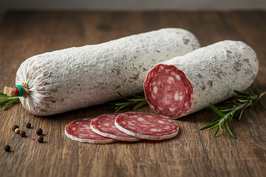 italienische Salami Mailänder Art, aussen Edelschimmel